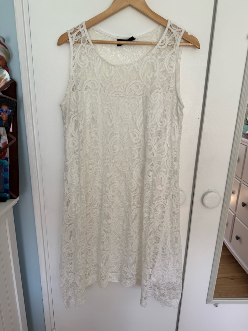 Lane Bryant White Lace Sleeveless Dress size 14-16